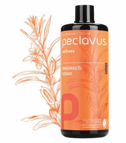 Bazowy olejek do masażu ciała peclavus® wellness, Sesam, 500 ml