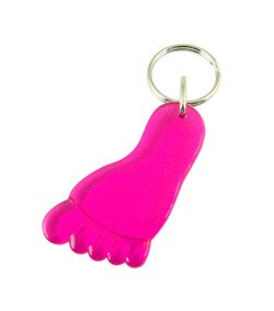 Breloczek na klucze – kształt stopy różowy, 1 szt.