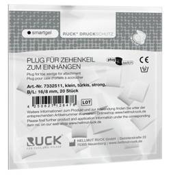 Kliny korekcyjne RUCK® smartgel plug+switch, elipsoidalne, turkusowe, małe, strong, 20 szt