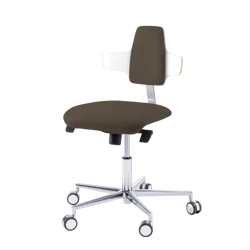 Podologiczne krzesło RUCK STOOL dynamic, napoleon, CPL Biały, espresso 